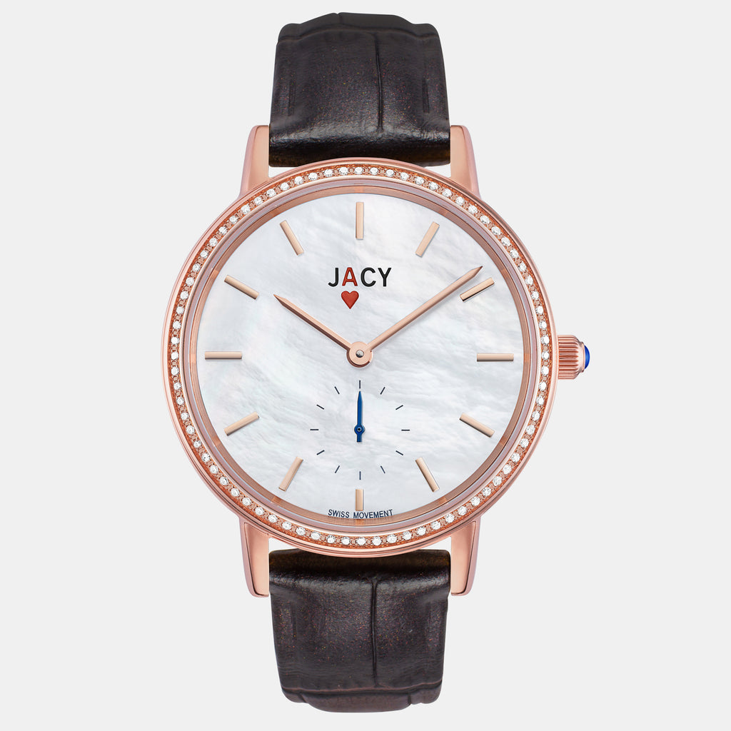 <strong>The ACE</strong> <br>rose gold / pearlized brown croco